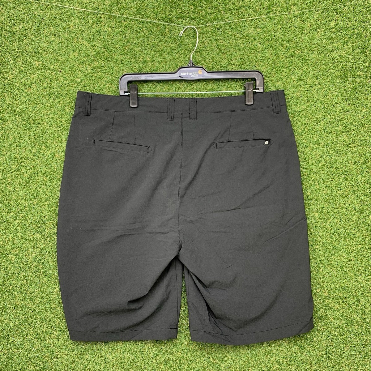 kamo様 Travis Matthew Golf Shorts Mens 40 Gray Proceed With Caution Micro