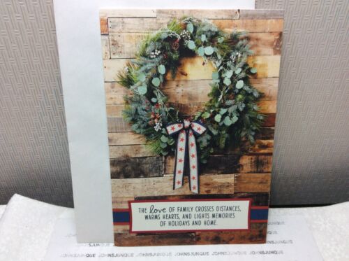 HALLMARK MILITARY CHRISTMAS GREETING CARD New w/envelope "The love of family..." - Afbeelding 1 van 2