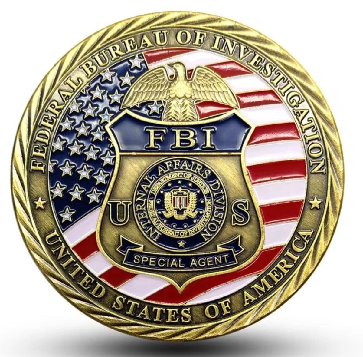 FBI Special Agent ! Police Collector Challenge COIN Gedenk Münze Badge Abzeichen