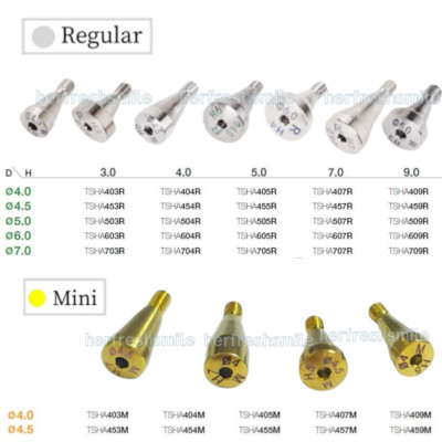 Dental Caps Healing Abutment Cap Regular/Mini Platform Fits Osstem Hiossen