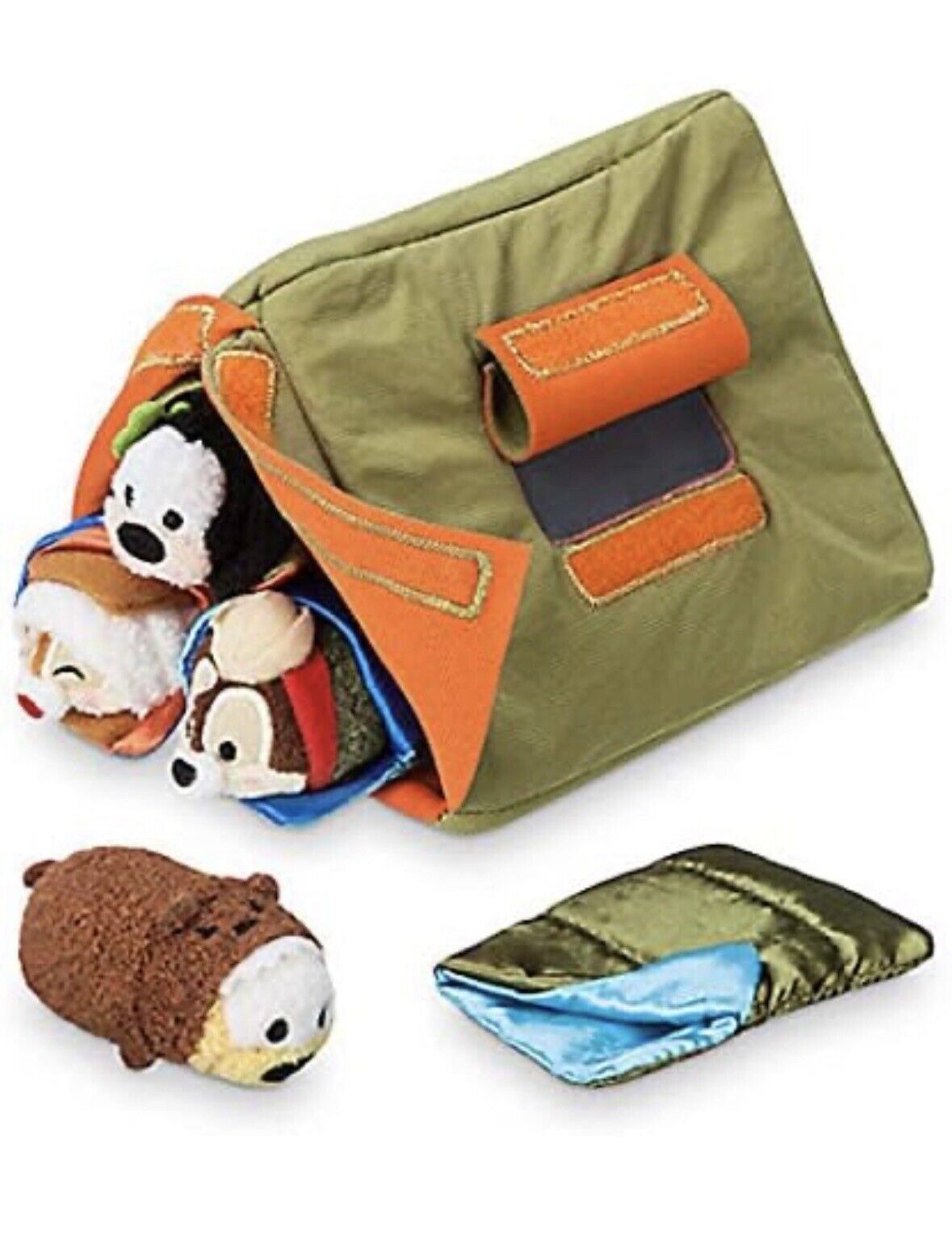 Disney Tsum Tsum Micro Plush Camping Tent Set Pluto Goofy Chip Dale NEW w/tag