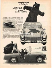 1966 Austin Healy Sprite Mk III Vintage Ad 
