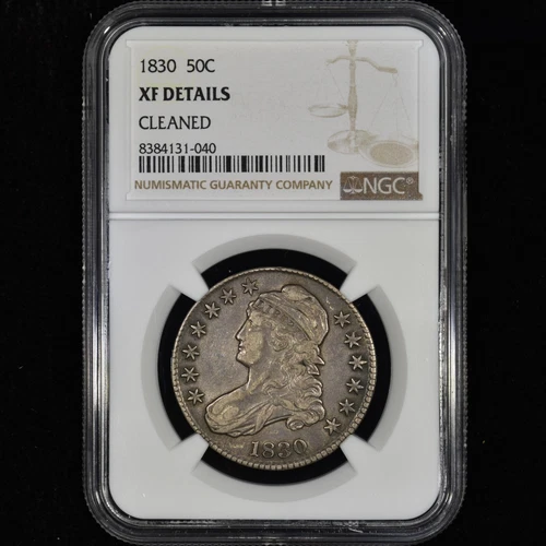 1830 CAPPED BUST HALF DOLLAR ✪ NGC XF DETAILS ✪ 50C SILVER COIN ◢TRUSTED◣