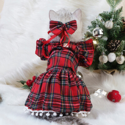 white christmas dresses Red Cat Christmas Dress