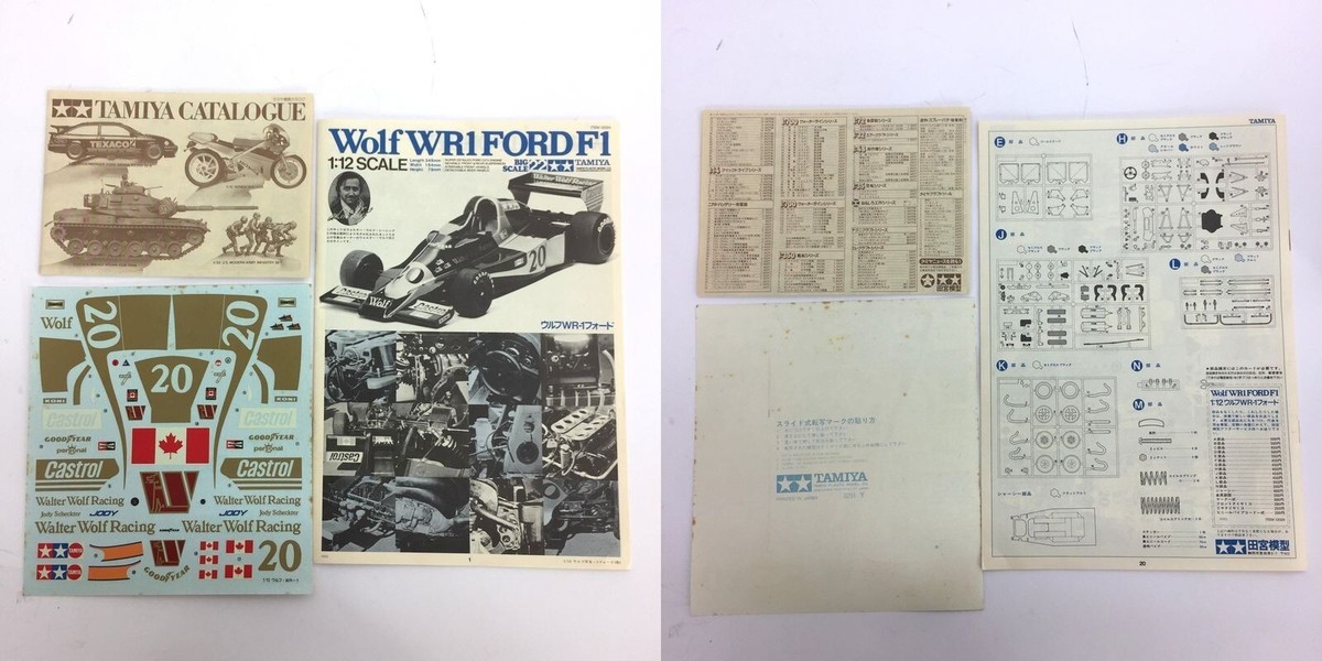 TAMIYA 1/12 NO.22 ウルフWR-1フォード TAMIYA 1/12 Big Scale Series NO.22 Wolf WR-1 Ford Model Kit