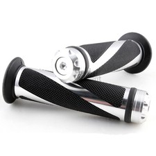 1'' Motorrad Lenkergriffe Griffe CNC & Gummi Lenker Für Harley Davidson Cruiser