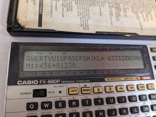 casio FX 880P s'allume pocket computer - Photo 3/4