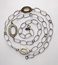 Beautiful LONG Vintage SILPADA China 925 Sterling Hammered Smooth Necklace