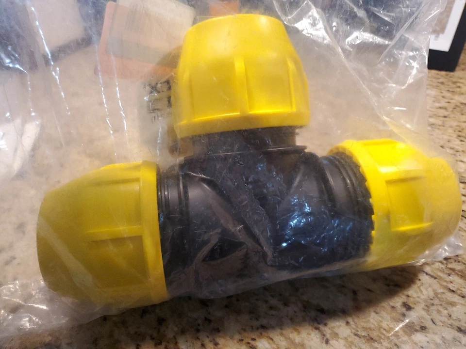 *NEW* HOME-FLEX 2 in IPS DR 11 Underground Yellow Poly Gas Pipe Tee (18-401-020) - Image 3 of 3
