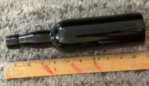 Blob Flasche RX Nuttal & Co. #802 dunkelbraun Bernstein Medizin Antik Original - Bild 13 von 15