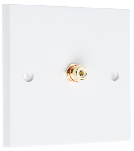 Audio Lautsprecher Phono AV 0,1 Wand Frontplatte - 1 Cinch Post - Bild 3 von 22