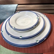 6 Mikasa Jet Set Blue Plates 
