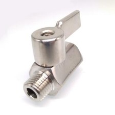304 Stainless Steel Mini Ball Valve With Handle Female x Male NPT Thread 1/4''