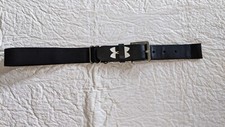 UNDER ARMOUR Baseball Belt Elastic BLACK  UA Logo Adjustable