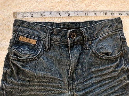 Sean John Boys Denim Jeans Size 5 Adjustable Waistband Faded Black/Dark Blue - Picture 10 of 18