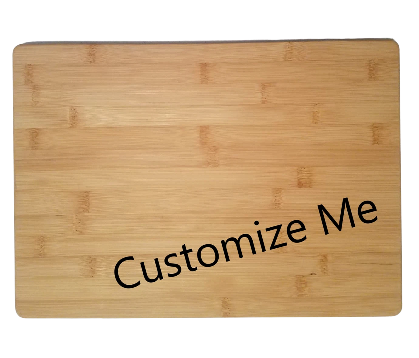 Custom Engraveable Bamboo Cutting Board, 13.6"L x 9.6"W x 3/4" in Thickness