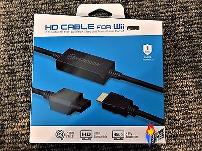 Hyperkin M07183 7ft Wii HD Cable - Black for sale online