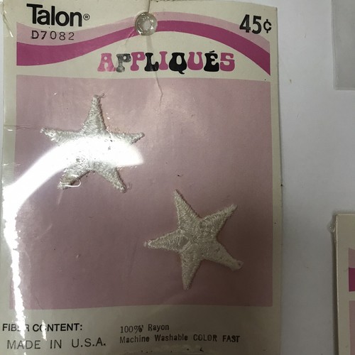 Vtg NOS Stars Eagle Appliques Patches '70s '80s - 4 Pkgs Crafts Iron & Sew - Picture 6 of 6