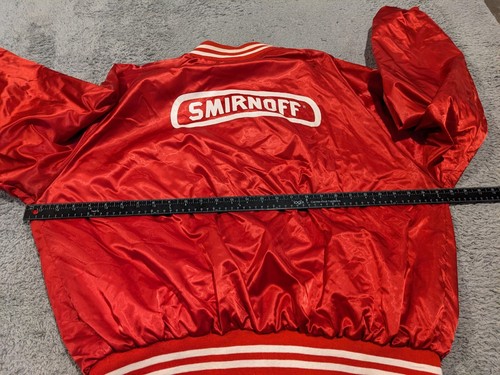 Smirnoff Jacket Mens XXL Vintage Satin Team Alcohol Vodka Bomber Double Sided - 第 8/10 張圖片