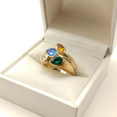   Pierre Lang Ring Fingerring Damenring Dame Stein Zirkonia Perle Gold 38  
