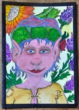 ACEO Original Watercolor Painting 2.5x3.5