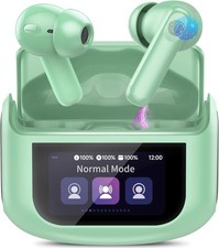 Green 2026 Wireless Ear Buds Bluetooth Headphones, Smart Touch Screen Earbuds Wi