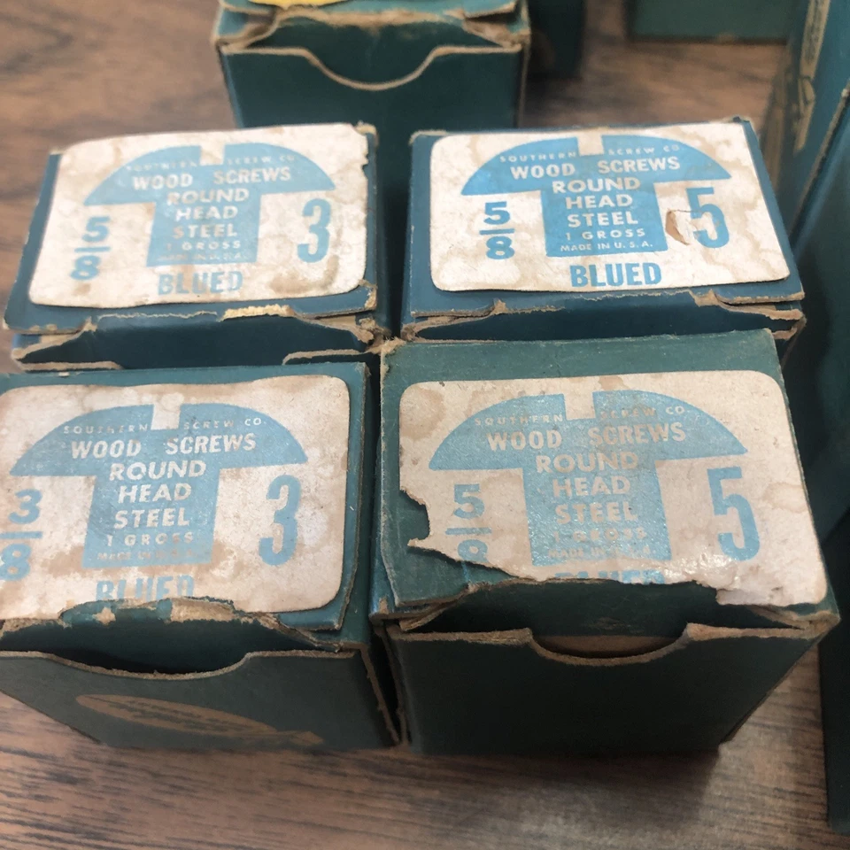 Lote De Colección Southern Screw Company Tornillos Acero Madera - Latón Azulado Zinc Cromato Foto 2 de 4