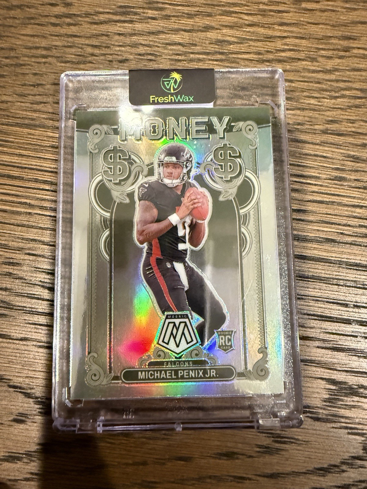 MICHAEL PENIX JR. 2024 MOSAIC MONEY ROOKIE CASE HIT SSP FALCONS RC