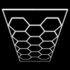 Ensemble de plafonniers LED Hexagonaux pour atelier et carrosserie