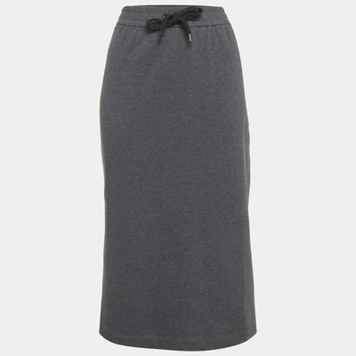 Brunello Cucinelli Bleistiftrock grau Jersey L