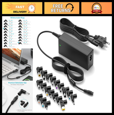 90W Universal Laptop Charger AC Power Adapter for HP Dell Lenovo Acer Asus Samsu
