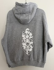 Free People FP Movement Final Call Logo Embroidered Hoodie Heather Grey Small