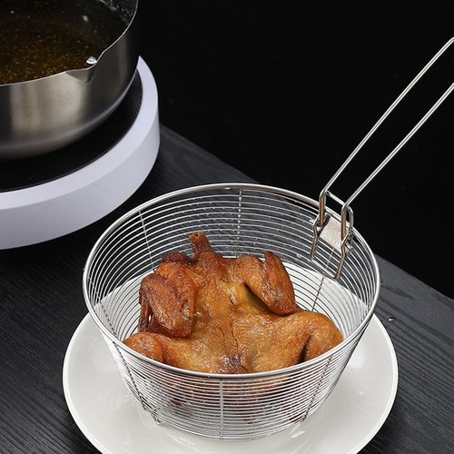 Stainless Steel Deep Fryer Basket for Frying Serving Food, Multifunctional Fr... - Picture 2 of 6