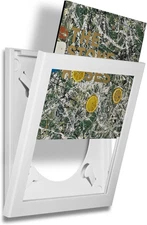 Vinyl Record Display Frame White 12 Inch LP Flip Frame Wall Mount Album Holder