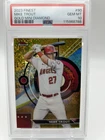 MIKE TROUT 2023 TOPPS FINEST MINI DIAMOND GOLD /50 PSA GEM MINT 10 #90 REFRACTOR