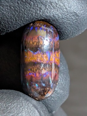 14ct Blue Fire Australian Koroit Boulder Opal High Dome Oval Cabochon