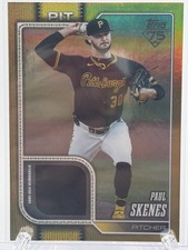 2026 Topps #100 Paul Skenes Real One Relics Gold # 1/50