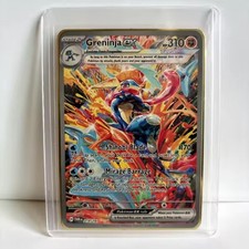 Pokemon Card Greninja EX 214/167 Gold Metal Card - Carta In Metallo Fanmade TCG