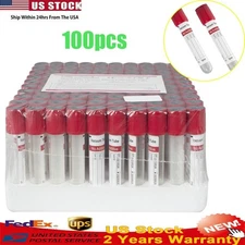 100Pcs 5ML Medical Vacuum Blood Collection Tubes for Lab Use - No Additive