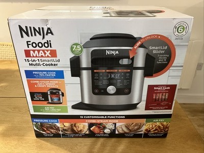 Ninja Foodi Max 15-in-1 SmartLid Multikocher 7,5L OL750UK Brandneu und versiegelt