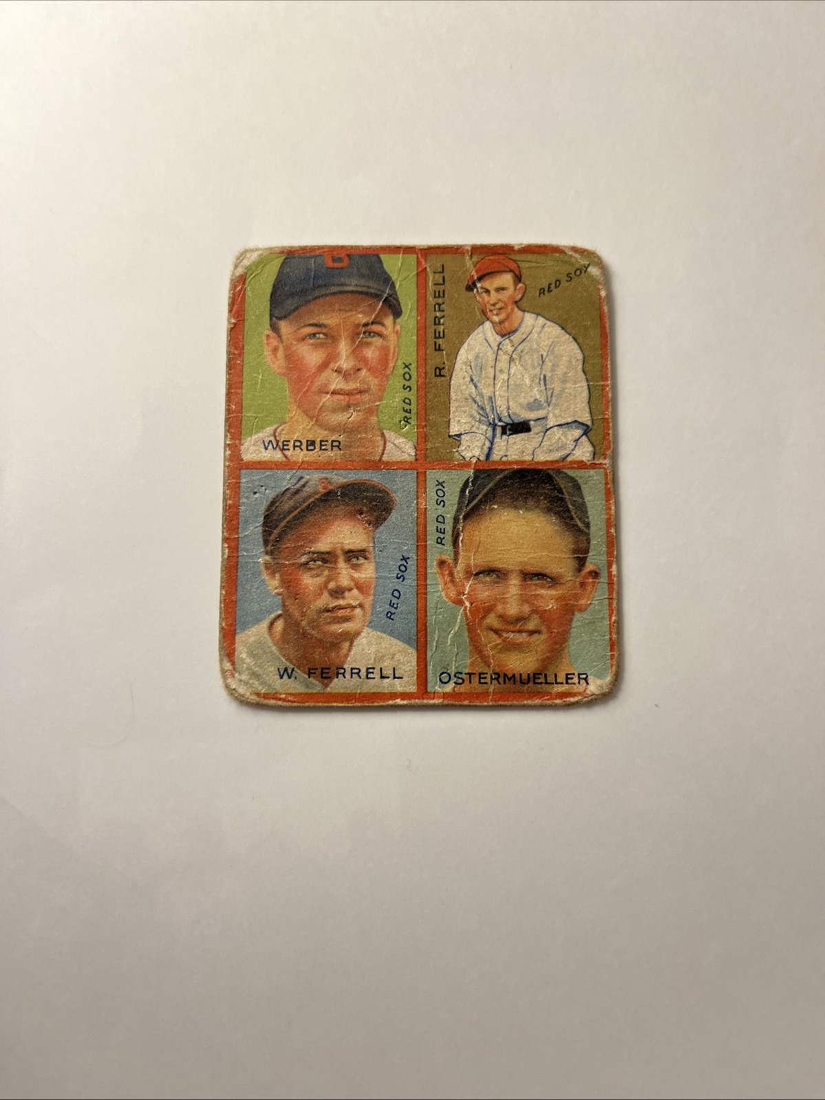 1935 Goudey 4-in-1 R321 Rick Ferrell, Wes Ferrell, Billy Werber #8G (RC)