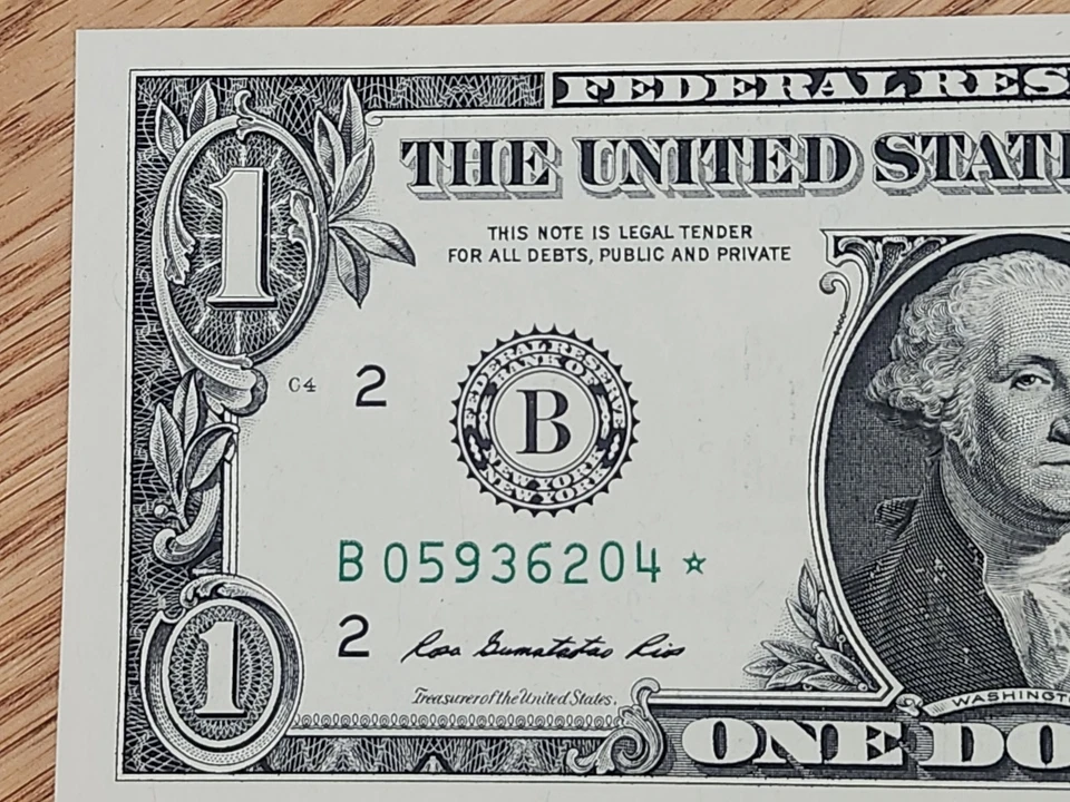 2013 B RARE DUPLICATE FORT WORTH $1 STAR NOTE UNC/GEM B05936204* 1 OF 2 Cons SER - Image 3 of 4