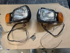 Vintage Snowplow Snow Plow Lights Pair Metal Cases