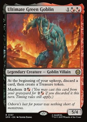 x1 Ultimate Green Goblin R MTG Marvel's Spider-Man M/NM, English