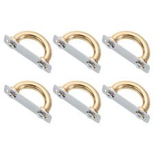 6 Pcs Arch Bridge Buckle, Metal D-Ring Connector 26x14x4mm, Light Gold