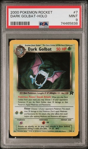 Dark Golbat (Unlimited) graded PSA 9 for sale on eBay