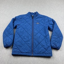 Patagonia Jacket Boys Medium 10 Blue Nano Puff Quilted Full Zip Outdoor Classic