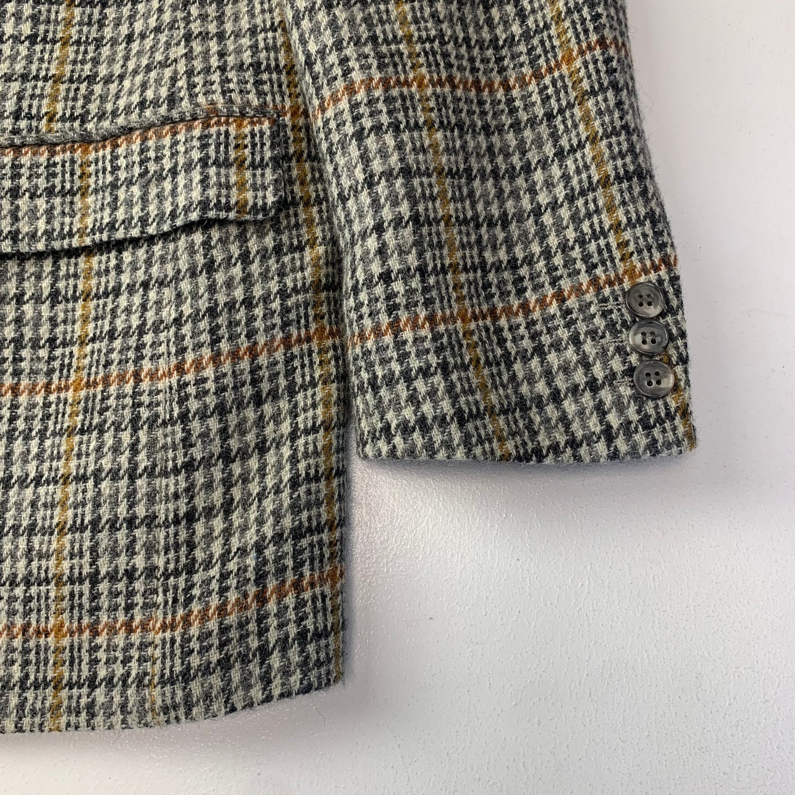 Scabal Blazer Single-Breasted Check Pattern Plaid… - image 2