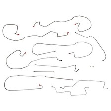 2005-07 Silverado Sierra 1500 4WD Extended Cab Brake Line Kit Stainless Steel