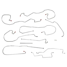 2005-07 Silverado Sierra 1500 4WD Extended Cab Brake Line Kit Stainless Steel